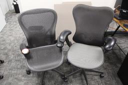 (2) Office Arm Chairs on Casters