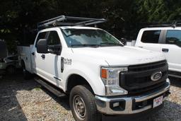 2021 Ford F350 6.7 Power Stroke Diesel, Utility Bed, Ladder Rack, 74,720 Mi