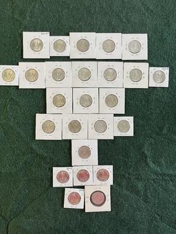 Washington Quarters: 91) 1947-S BU, (1) 1948 MS-63, (1) 1950 BU, (1) 1950-D