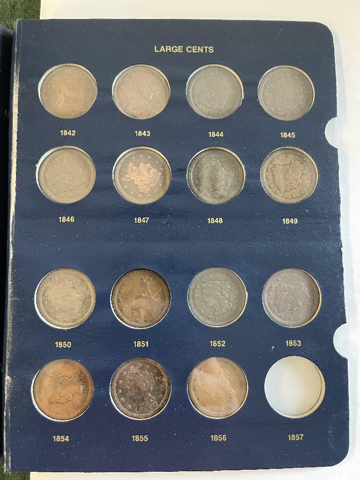 Large Cent Album, Coins Collected: 1802, 1803, 1810, 1816, 1817, 1818, 1819