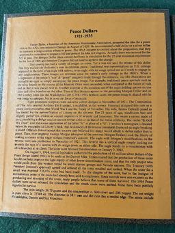 Peace Dollar Album with 10 to include: 1922, 1922-S, 1923, 1924, 1924-S, 19