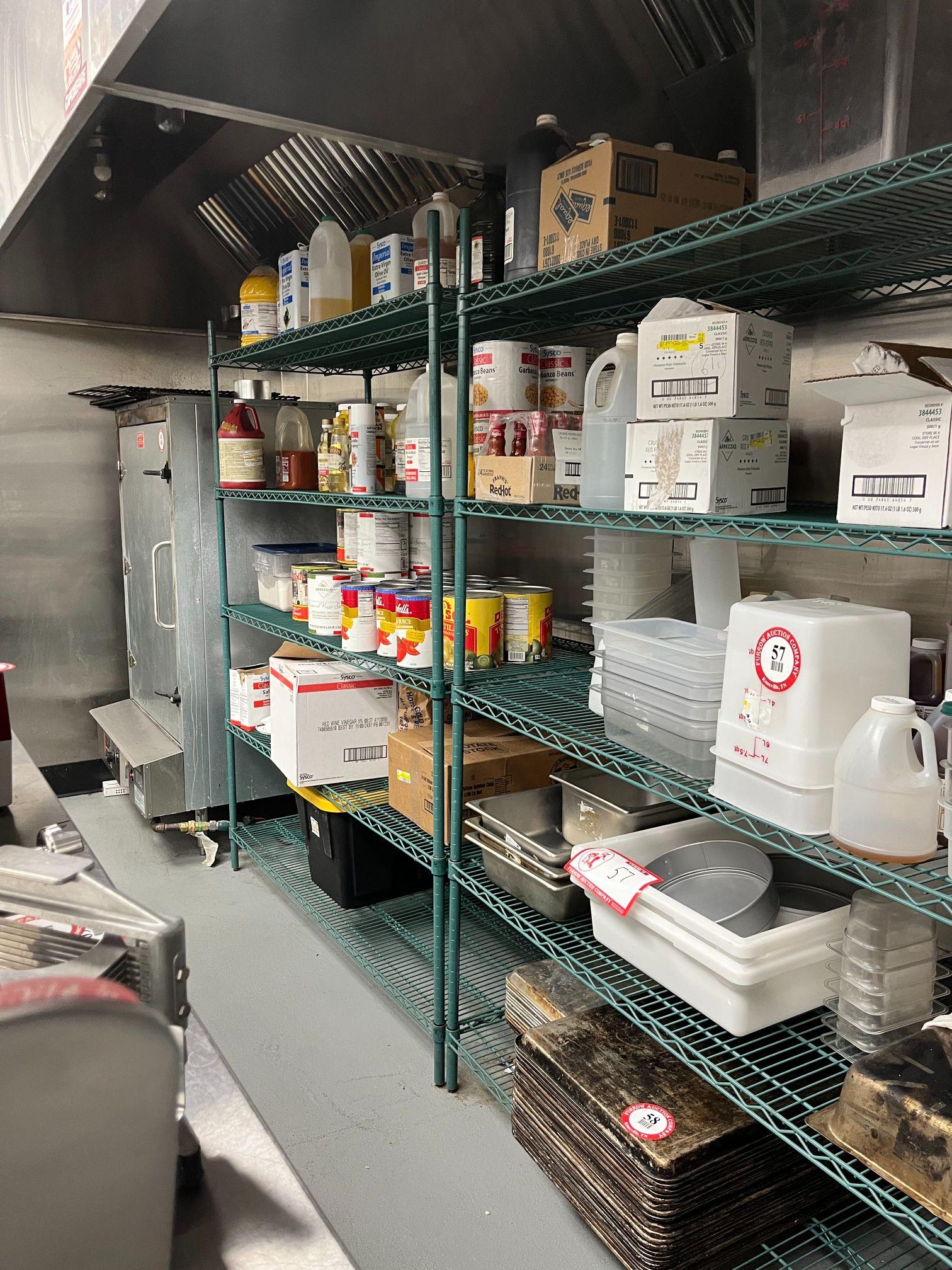 (4) Shelves (53" W x 24" D x 77" H)
