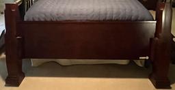 Full Size Cherry Finish Bed with Headboard & Footboard