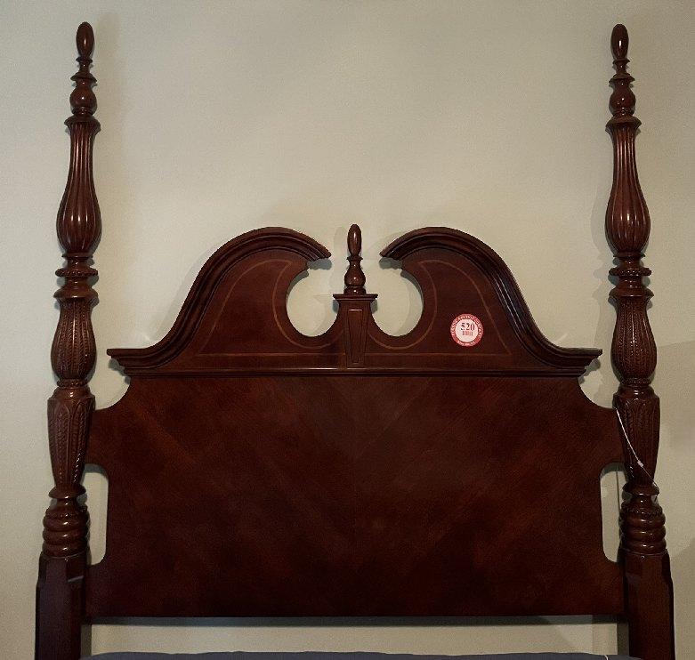 Full Size Cherry Finish Bed with Headboard & Footboard