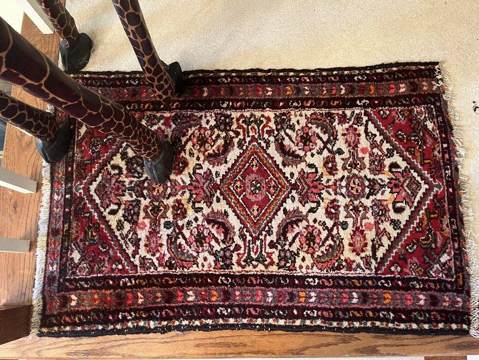 2 Oriental Style Throw Rugs, One 41" x 30", One 43.5" x 29.75"