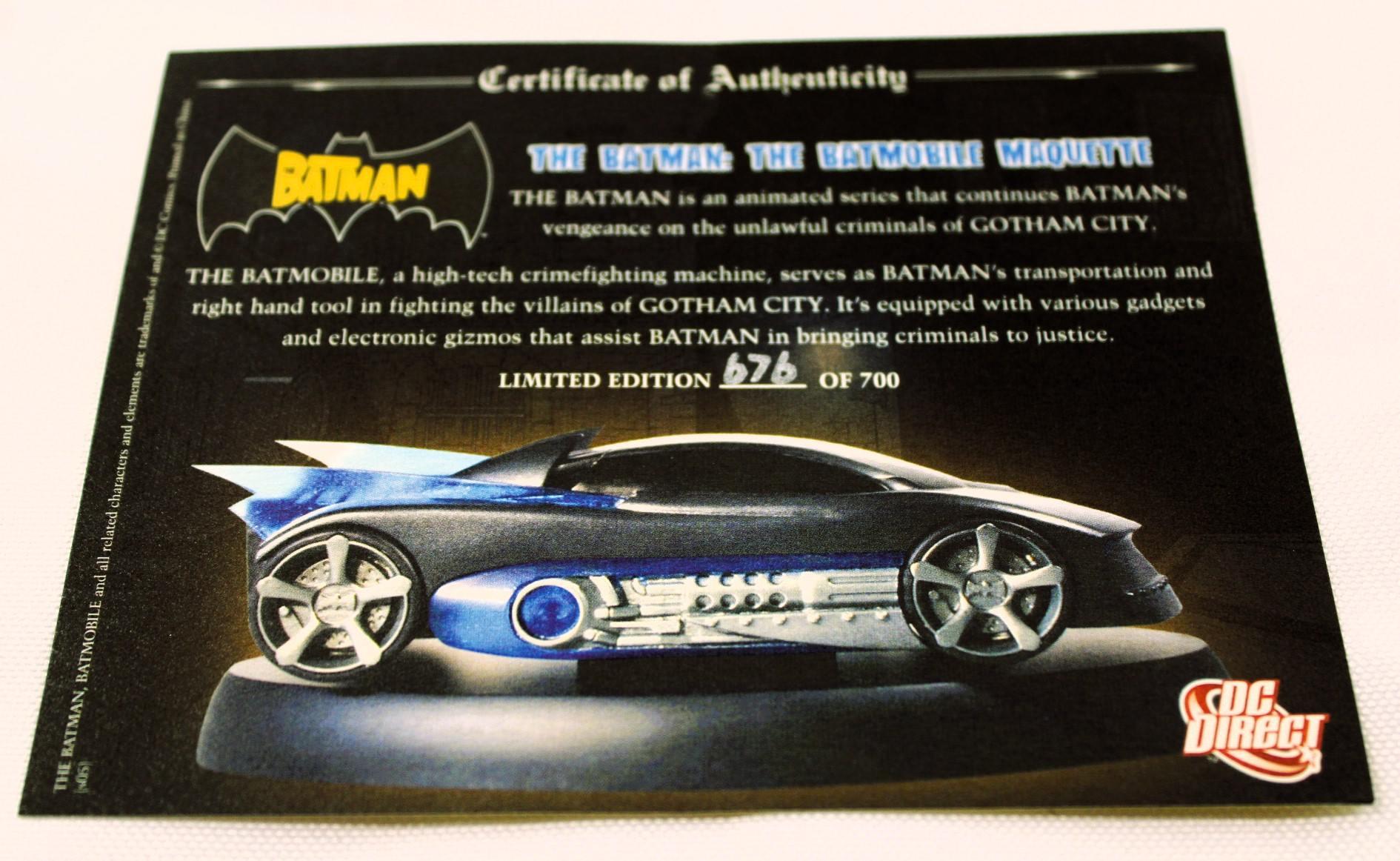 THE BATMAN: THE BATMOBILE MAQUETTE