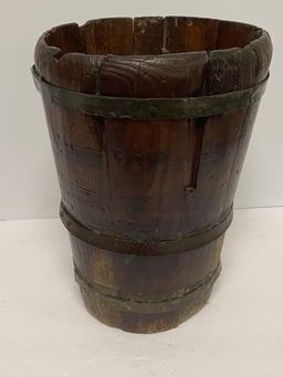 VINTAGE WOODEN FIRE BUCKET