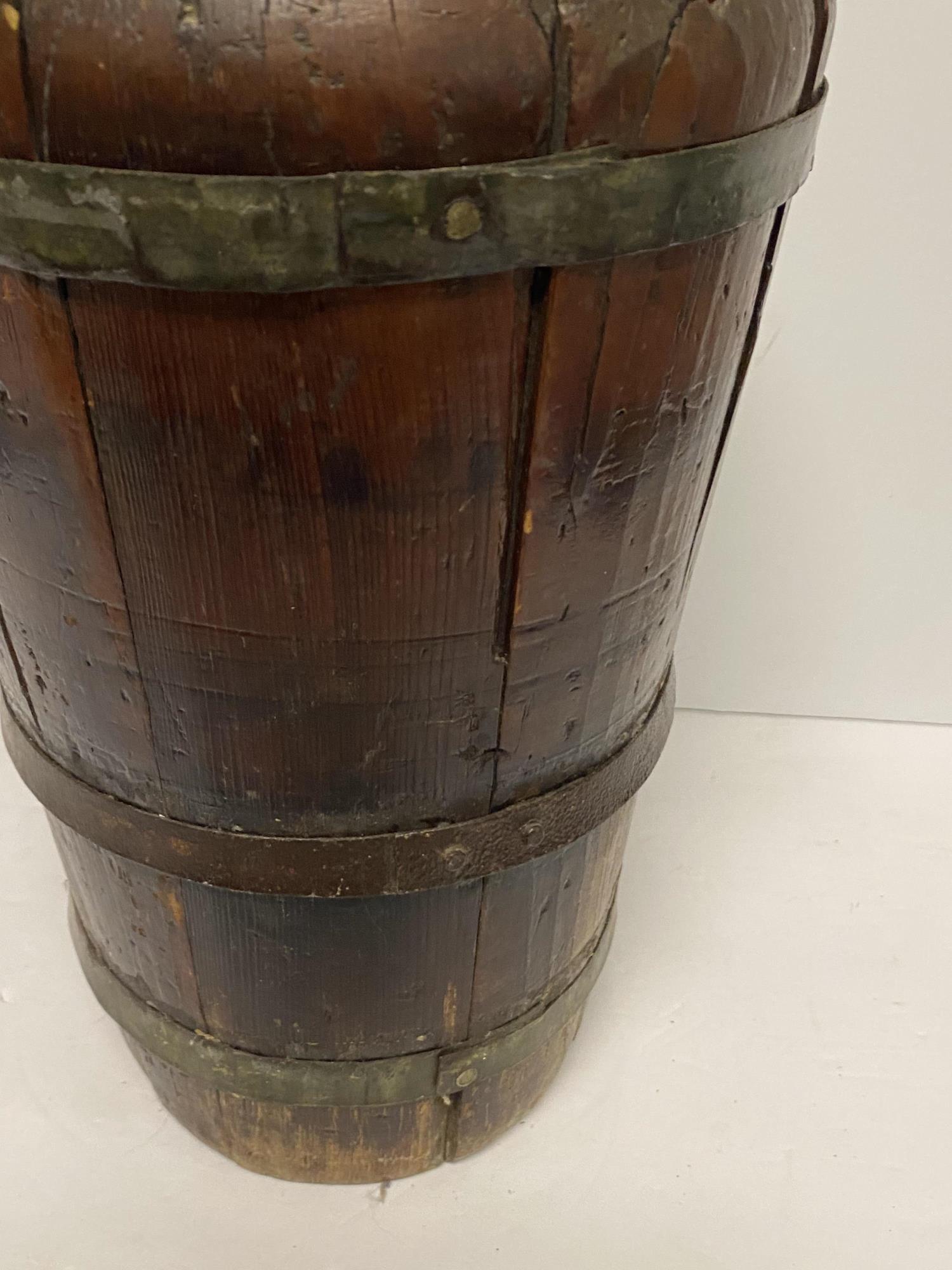 VINTAGE WOODEN FIRE BUCKET