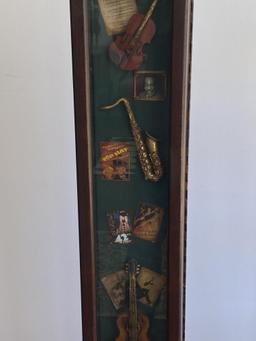 MUSIC THEMED CD CABINET OR SHELF