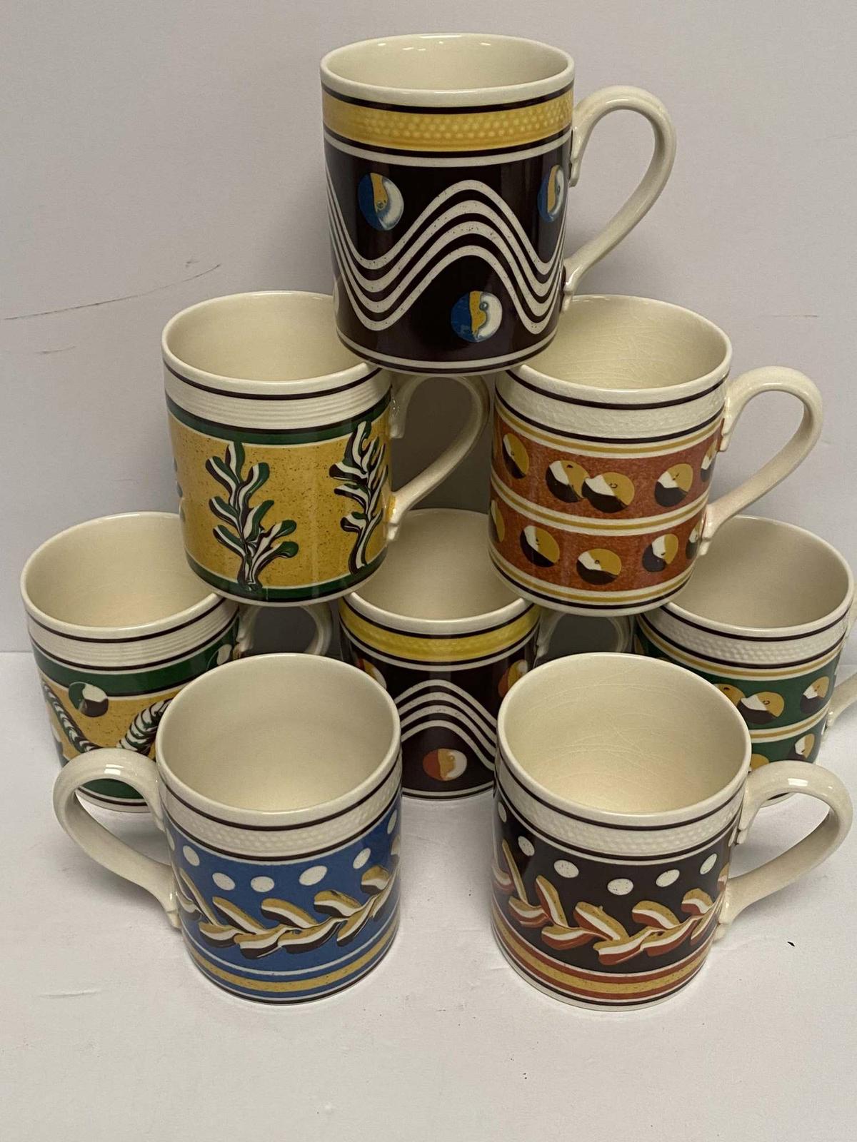 SET OF 8 WINTHROP & SWANN MOCHAWARE MUGS