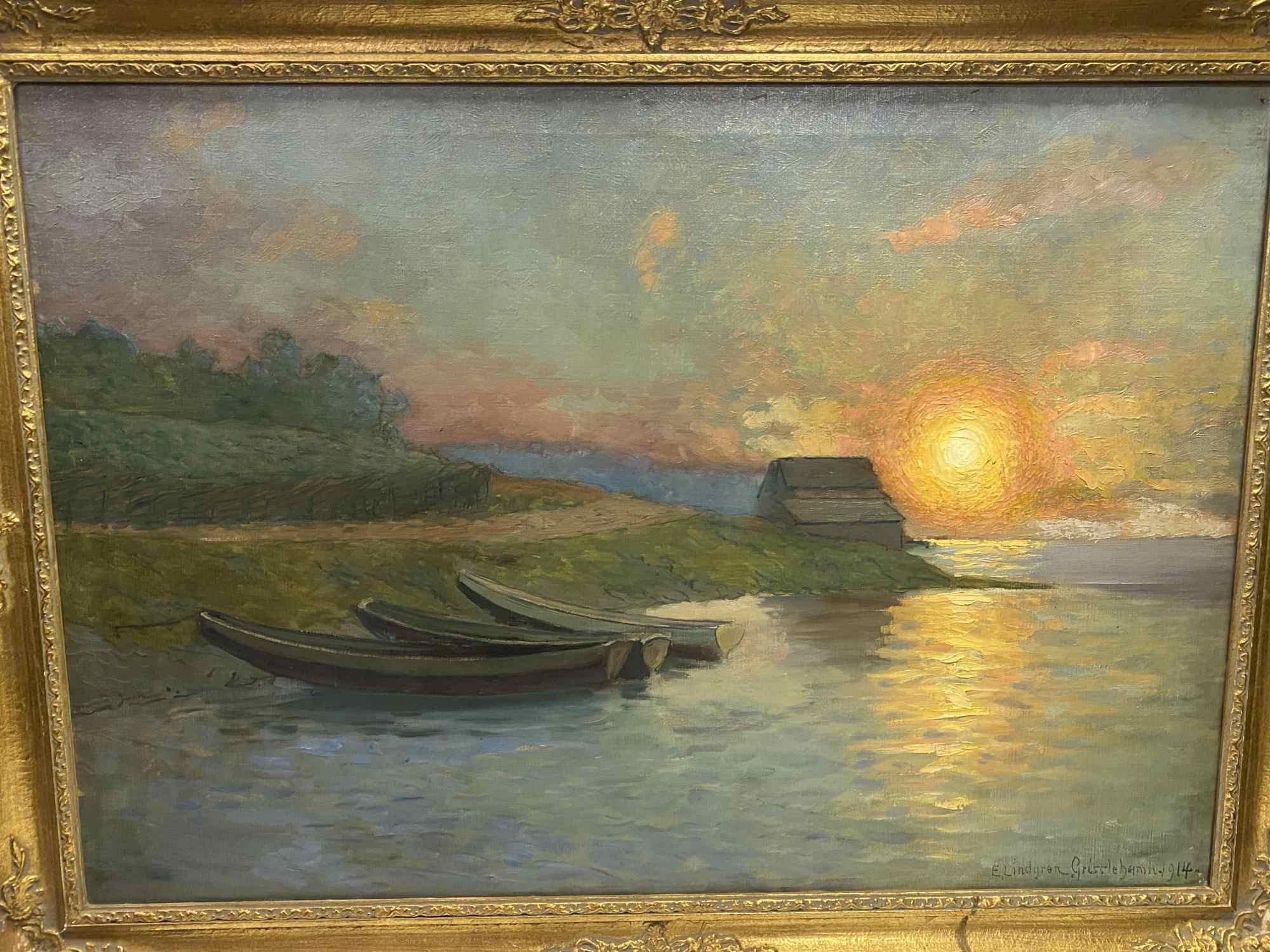 ORIGINAL E. LINDGRON - OIL ON CANVAS