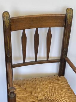 ANTIQUE RUSH SEAT CHILD'S CHAIR