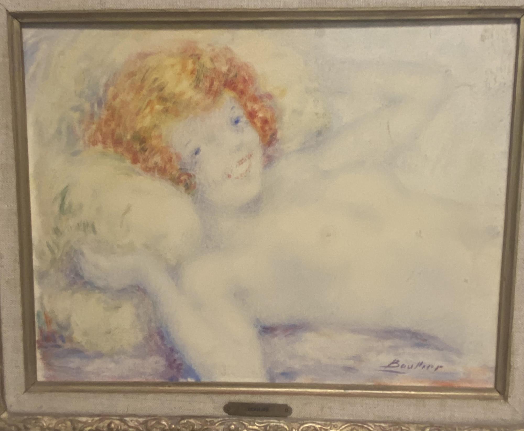 OIL ON BOARD SIGNED BOULIER