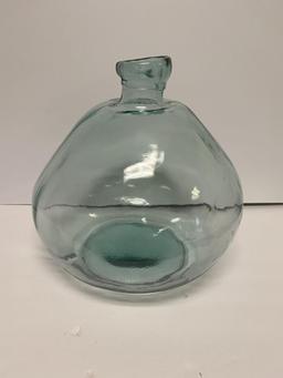 LARGE HANDBLOWN GLASS BOTTLE