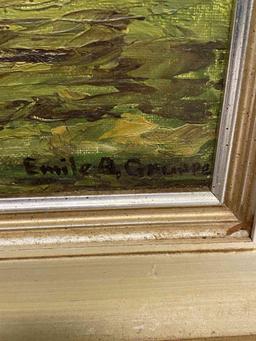 SIGNED OIL ON BOARD - EMILE A. GRUPPE - IMPORTANT