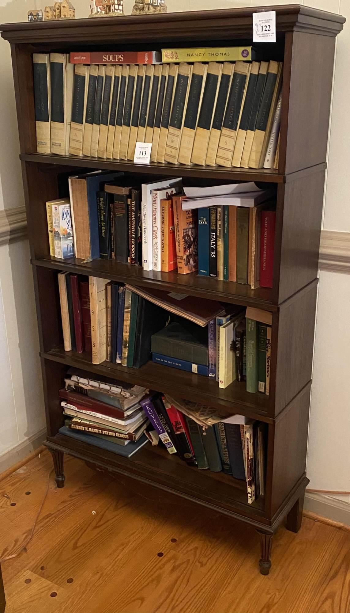 OPEN FRON WOODEN BOOKSHELF