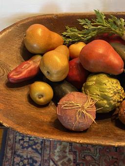 LARGE DOUGH BOWL & FRUIT / VEGATABLE