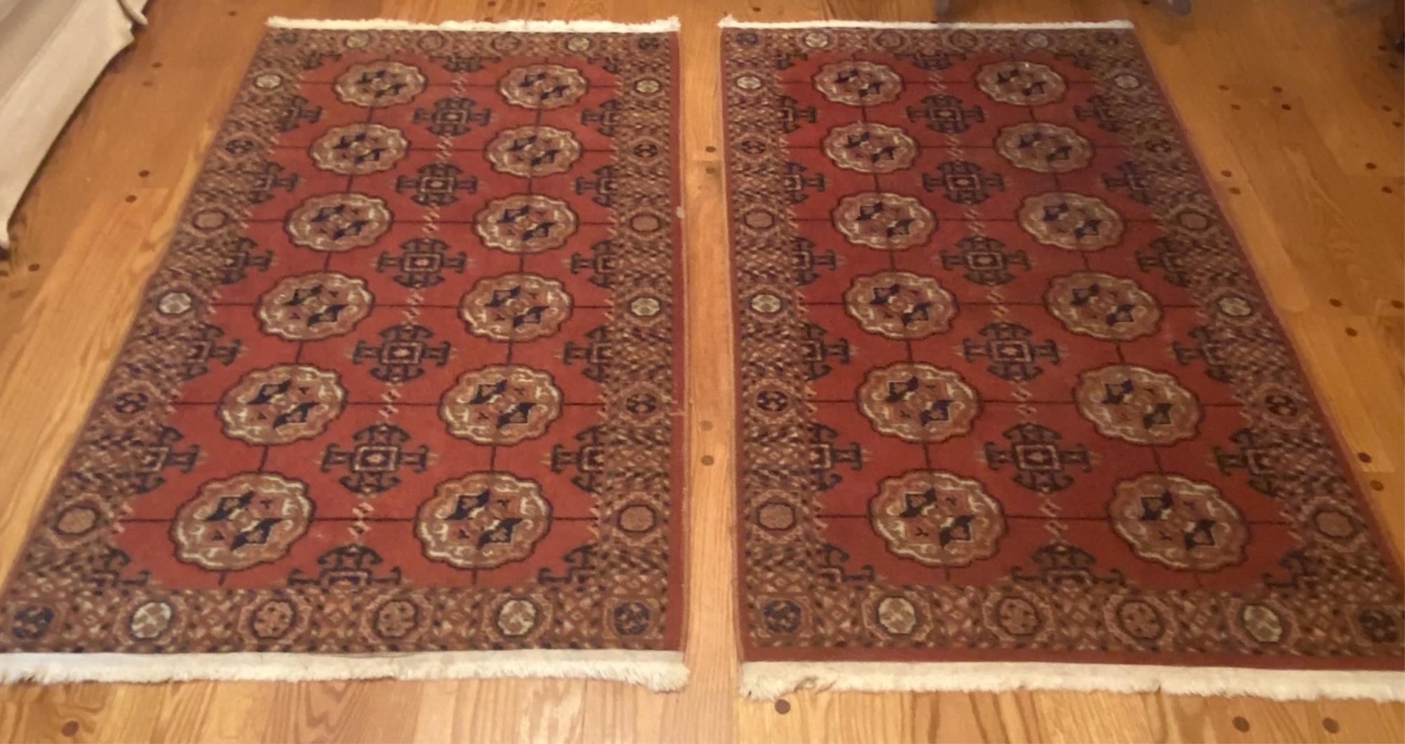 PAIR OF MATCHED AREA ORIENTAL STYLE RUGS