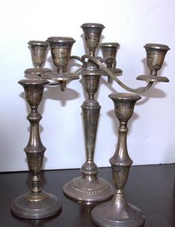 STERLING SILVER CANDLESTICKS