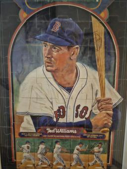 DONRUSS TED WILLIAMS FRAMED PUZZLE