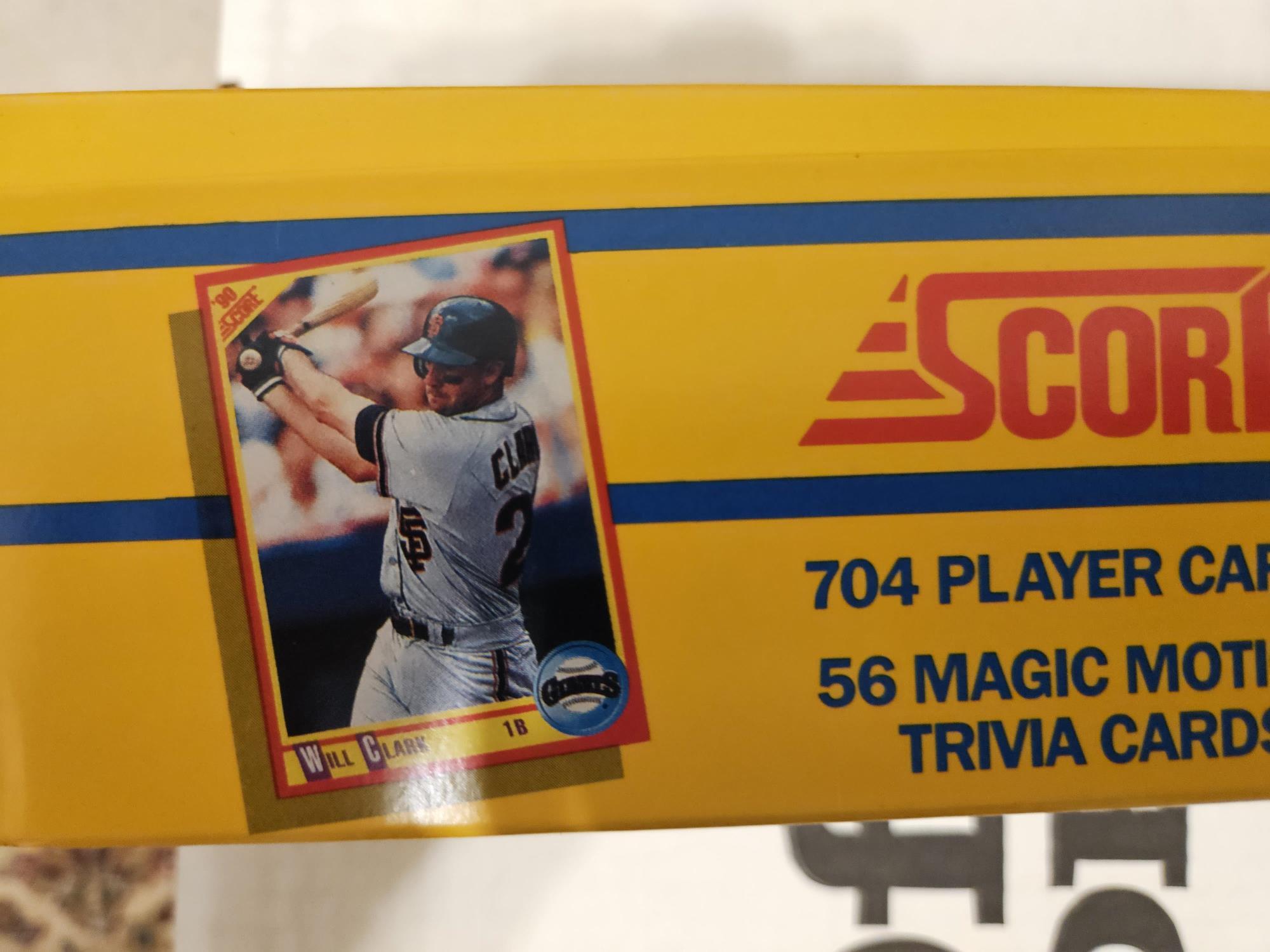 1990 SCORE BASEBALL SET BOX