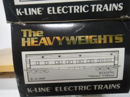 2--KLINE HEAVY WEIGHT SET READING PULLMAN AND MAIL