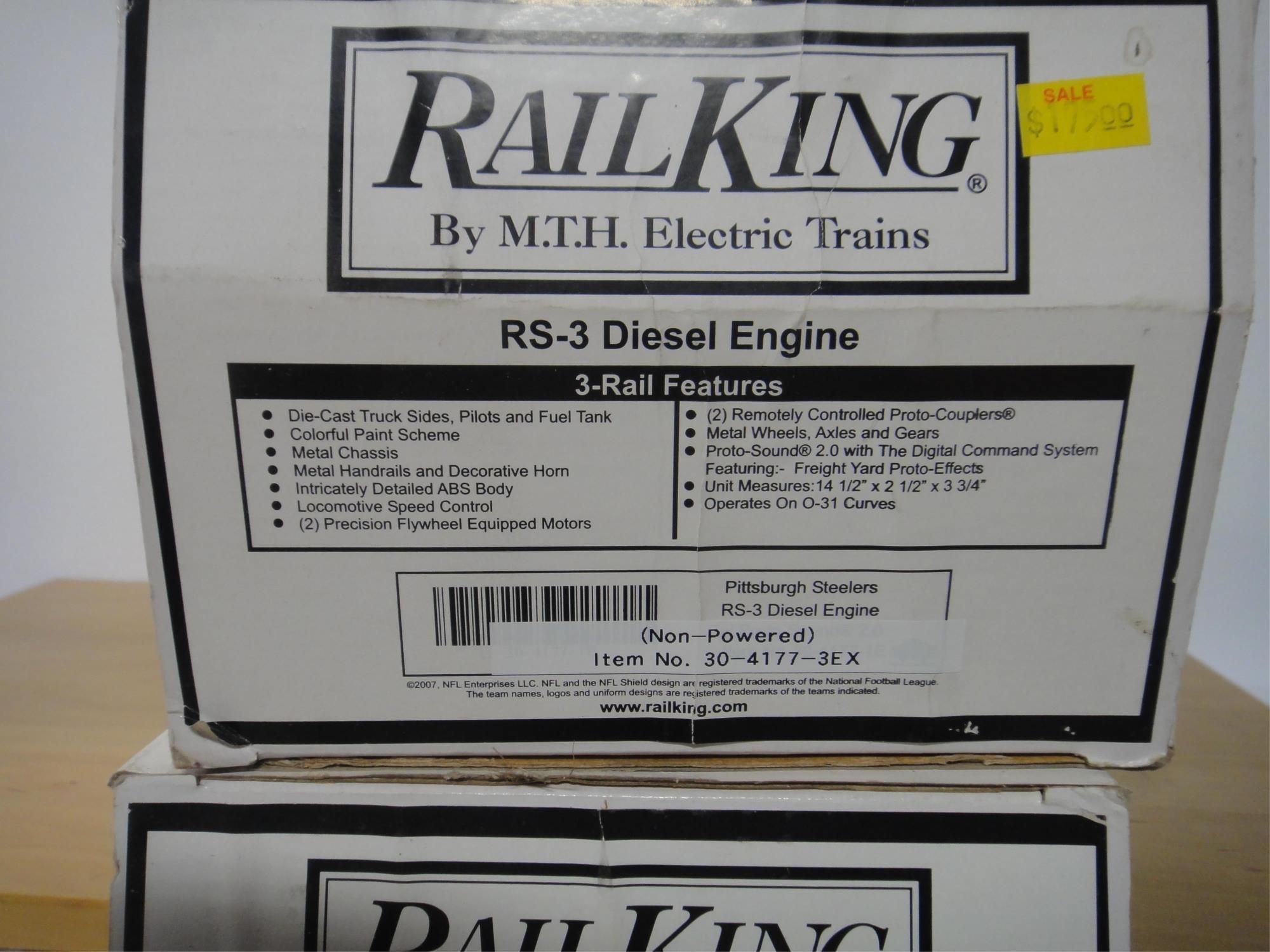 RAIL KING RS-3 PITTSBURG STEELERS ENGINE