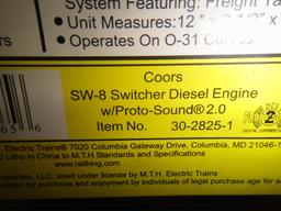 RAILKING SW-8 SWITCHER DIESEL WITH COORS BOXCAR