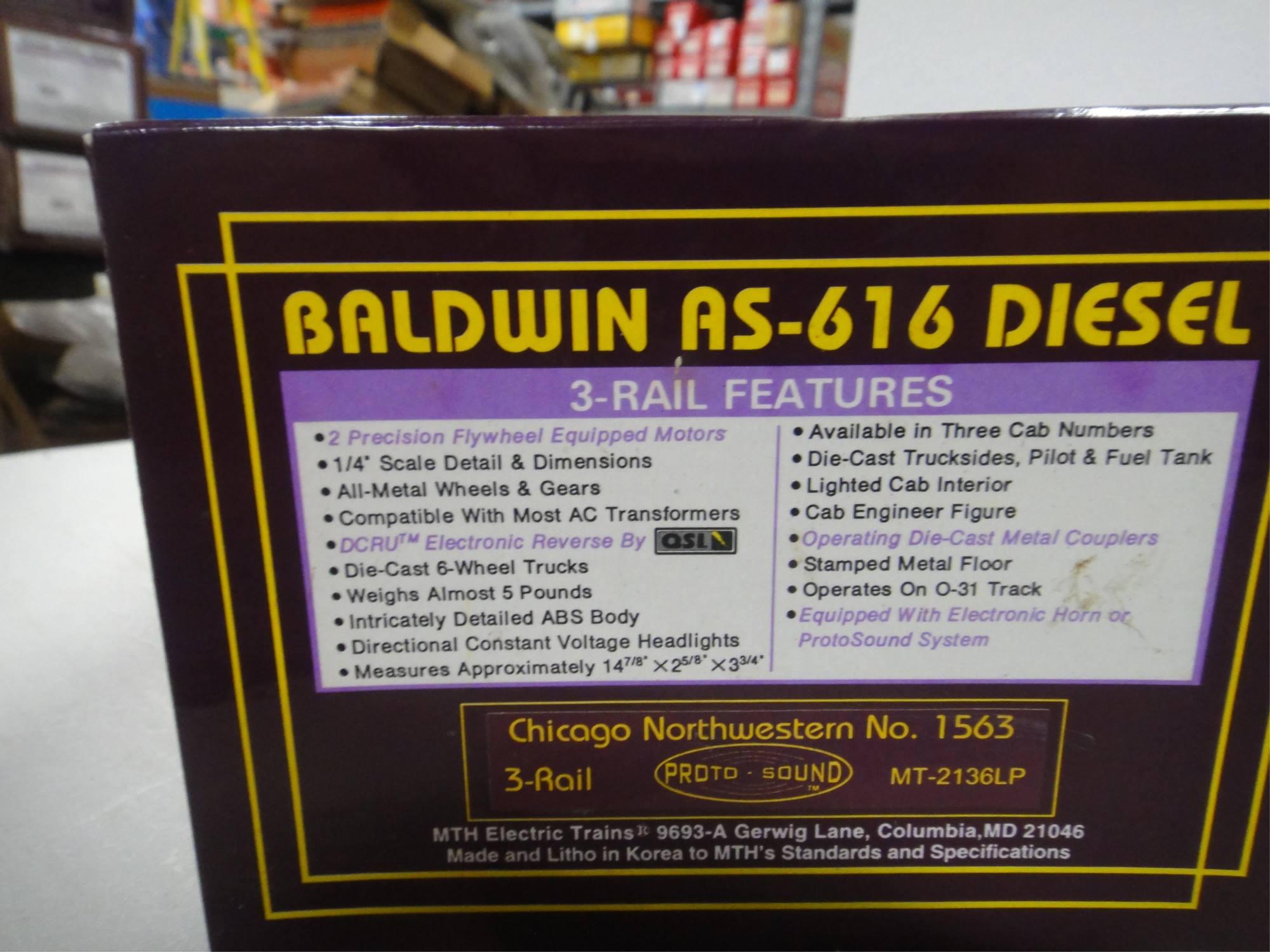 MTH CHICAGO NORTHWESTERN BALDWIN AS-616 DIESEL