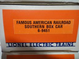 5 LIONEL FAMOUS AMERICAN RAILROAD SERIES CARS