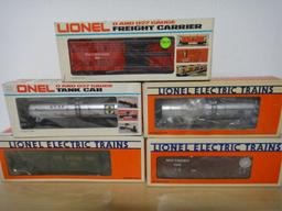 5 LIONEL FAMOUS AMERICAN RAILROAD SERIES CARS