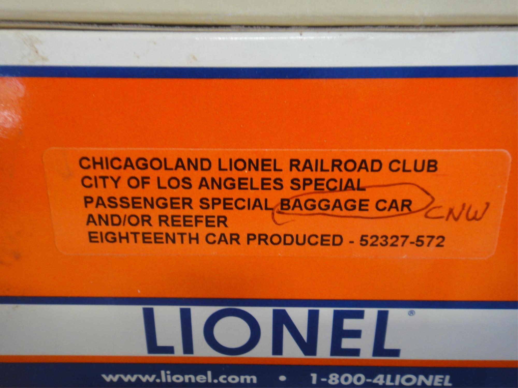 4 LIONEL CHICAGOLAND RAILROAD CLUB SPECIAL RUNS