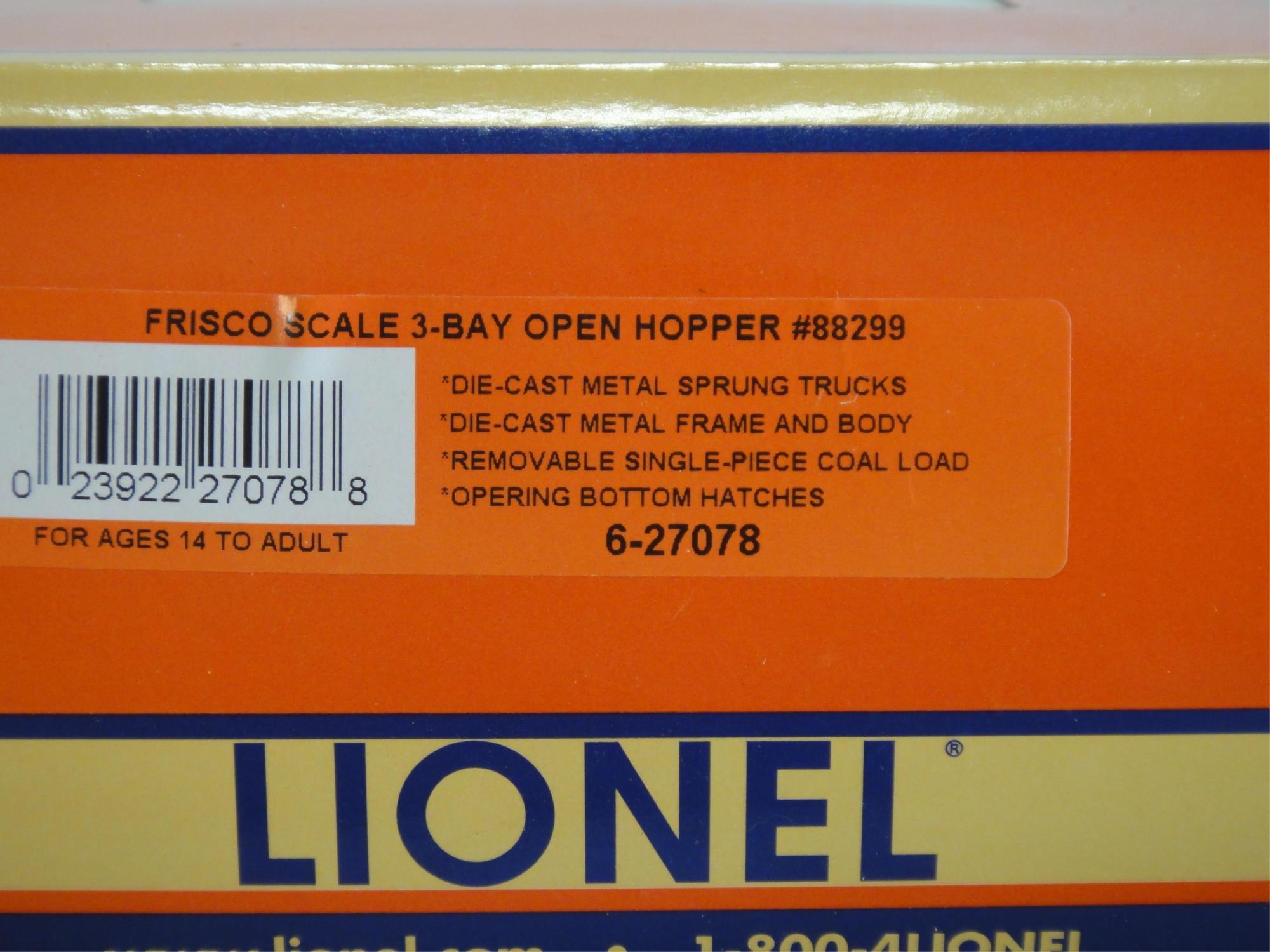 5 LIONEL 3 BAY OPEN HOPPERS