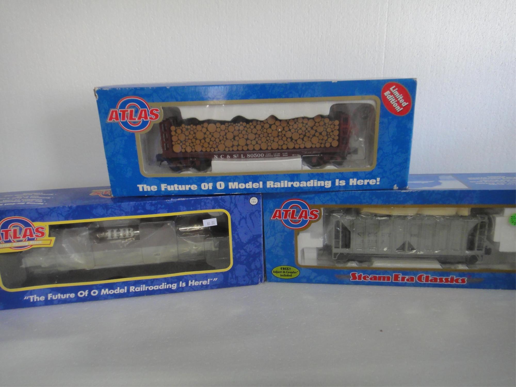 3 ATLAS O GAUGE   ROLLING STOCK  LIMITED EDITIONS