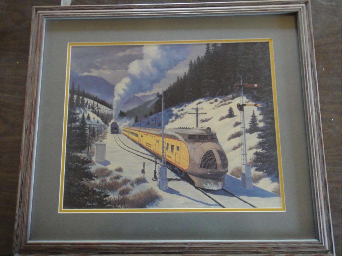 FRAMED TRAIN UP PICTURE