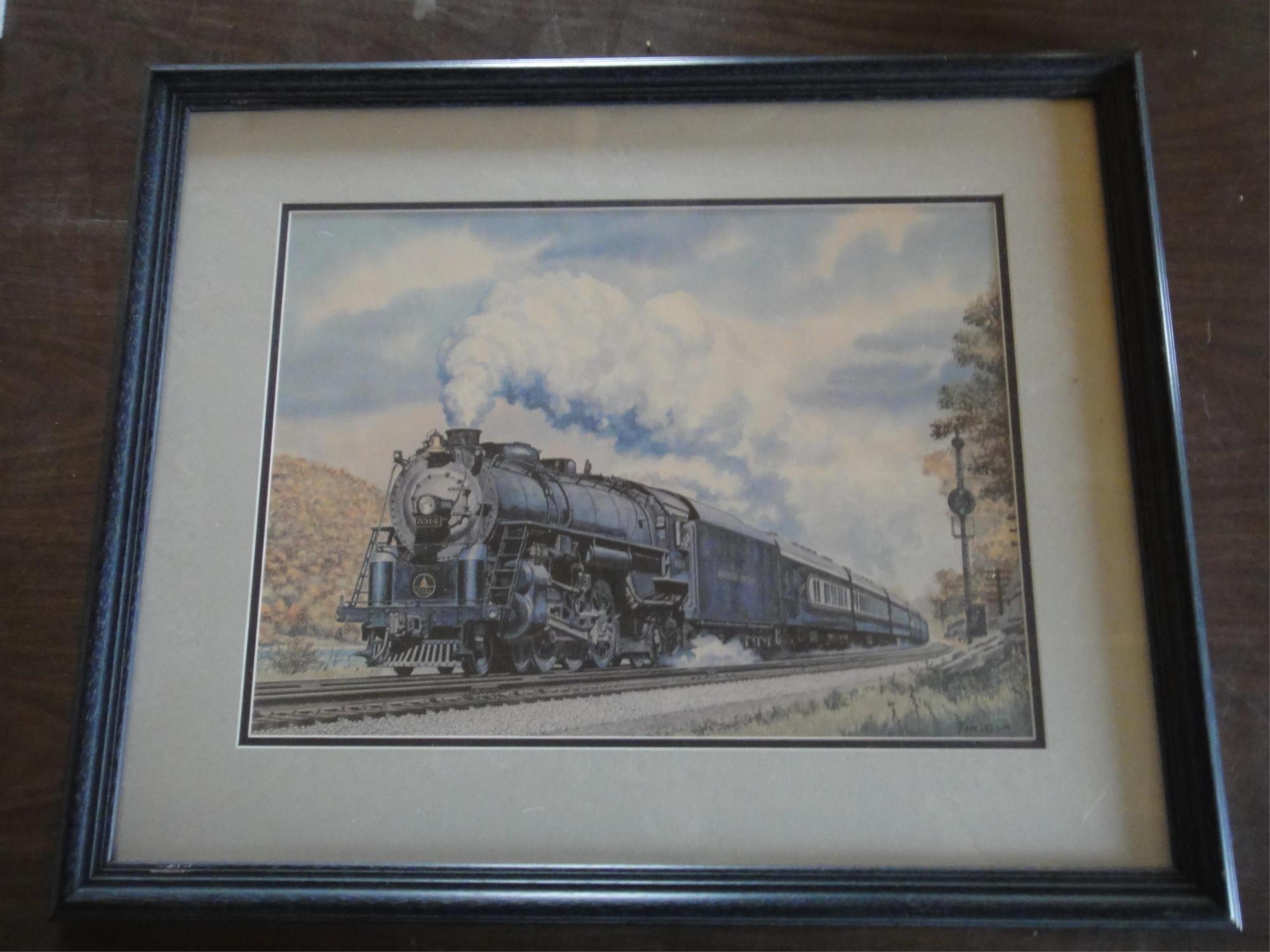 FRAMED B&O STEAMER PICTURE