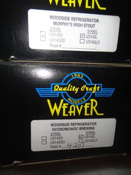 7 WEAVER ULTRA LINE   3 RAIL O GAUGE BEER REEFERS