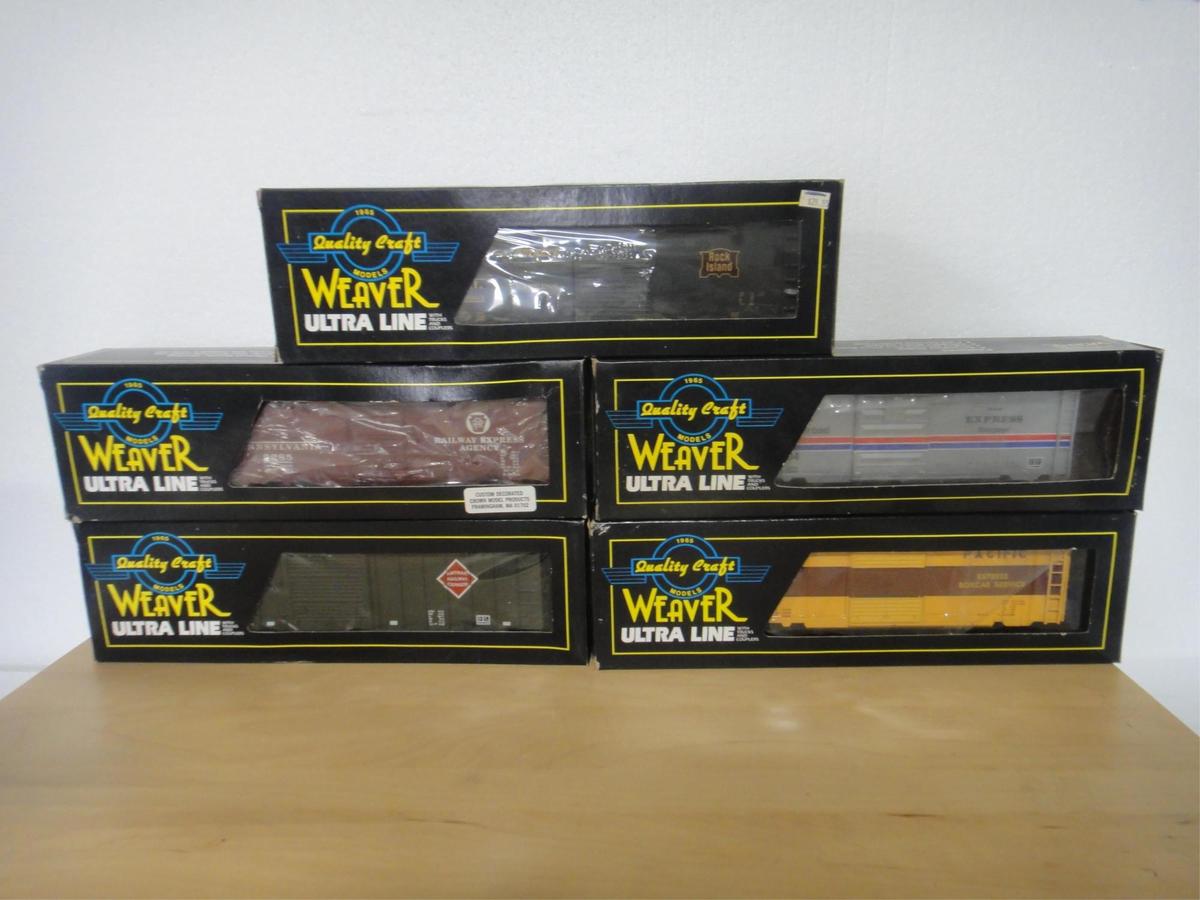 4 WEAVER ULTRA LINE   3 RAIL O GAUGE BOX CARS