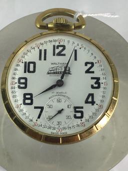 WALTHAM OPEN FACE POCKET WATCH