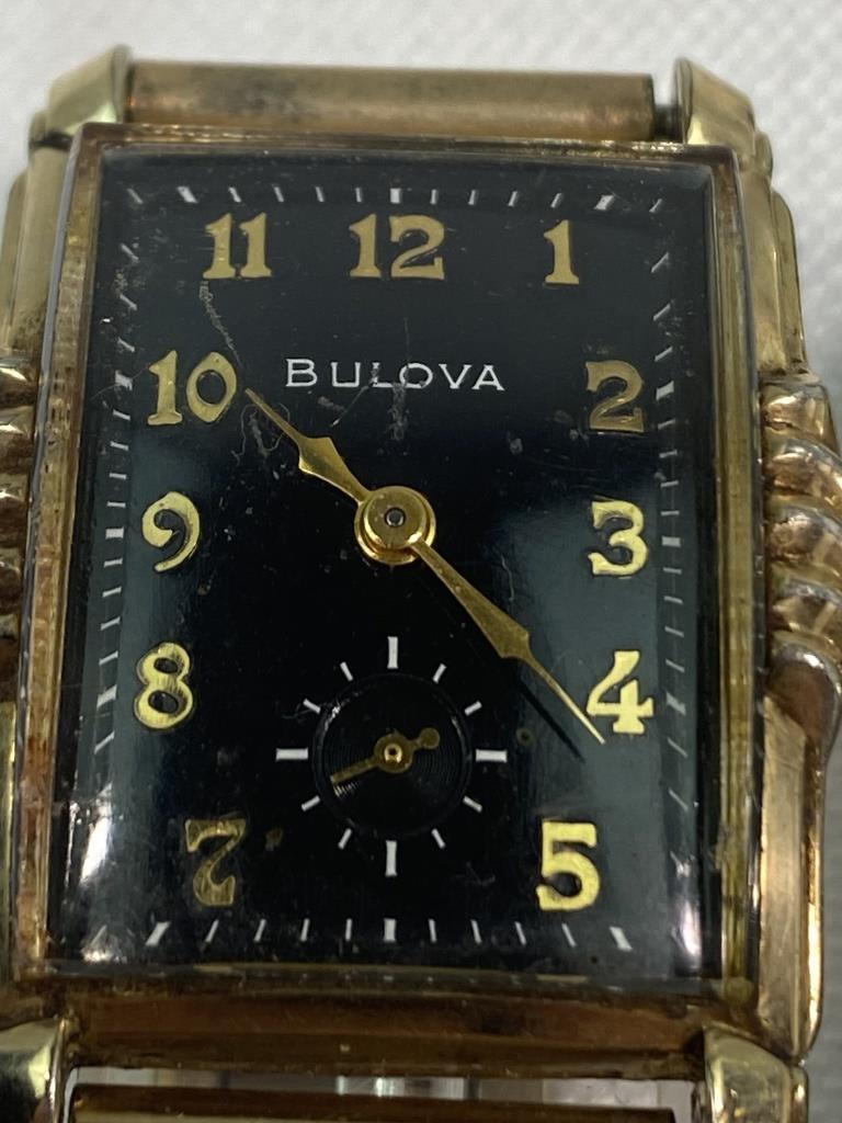 PAIR OF TANK WATCHES - BULOVA & ELBON