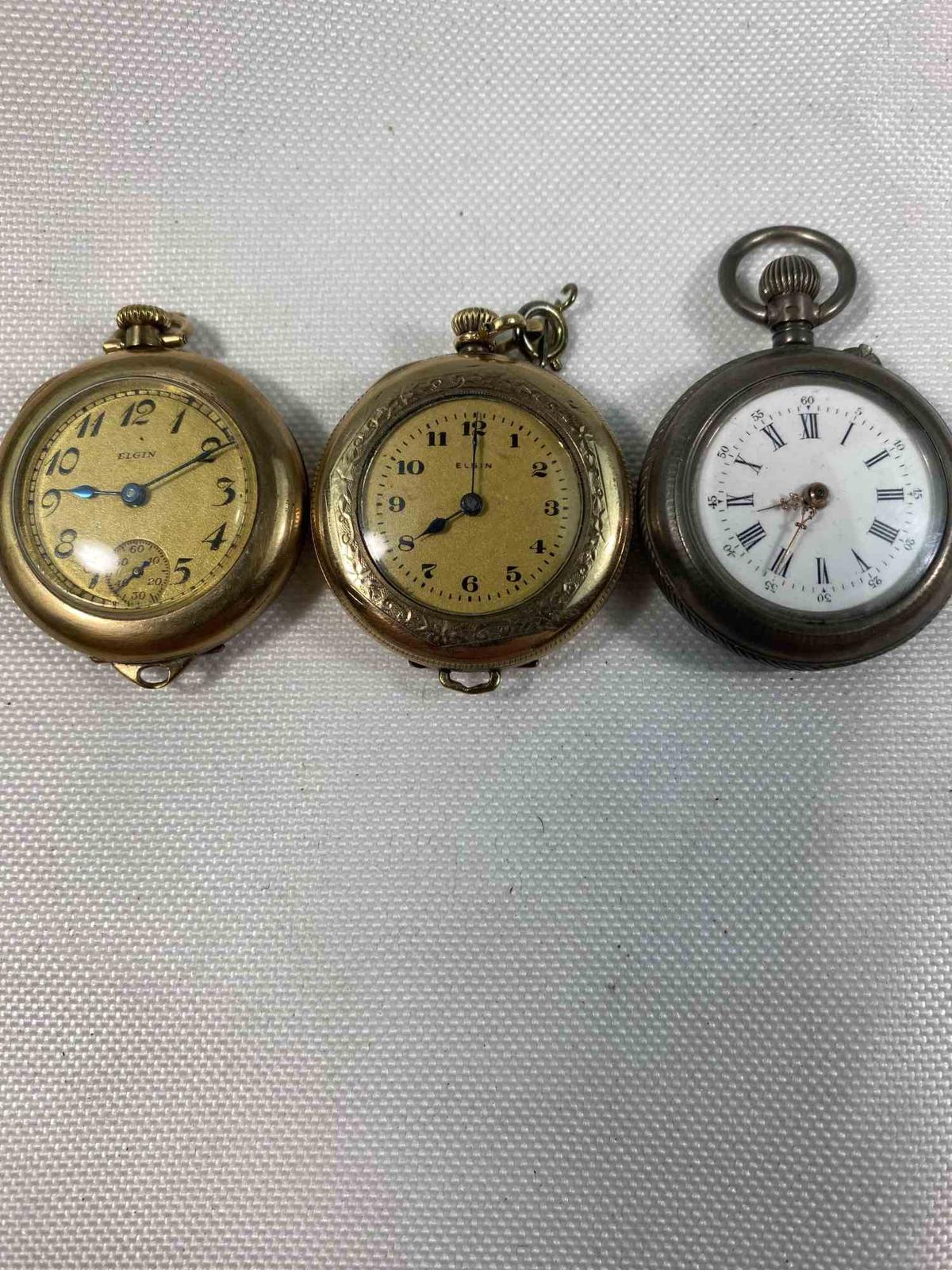 THREE LADIES PENDANT WATCHES