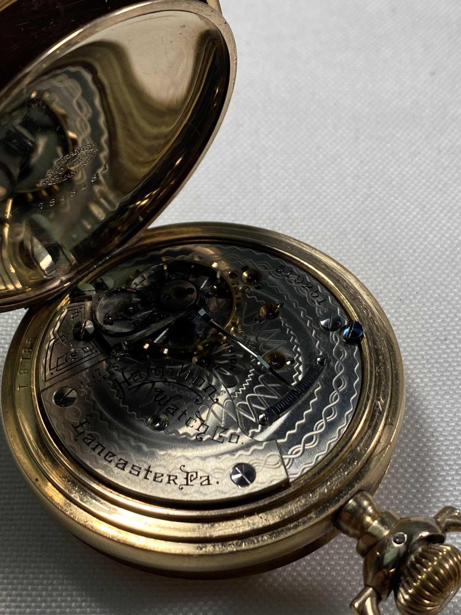 HAMILTON HUNTER CASE POCKET WATCH