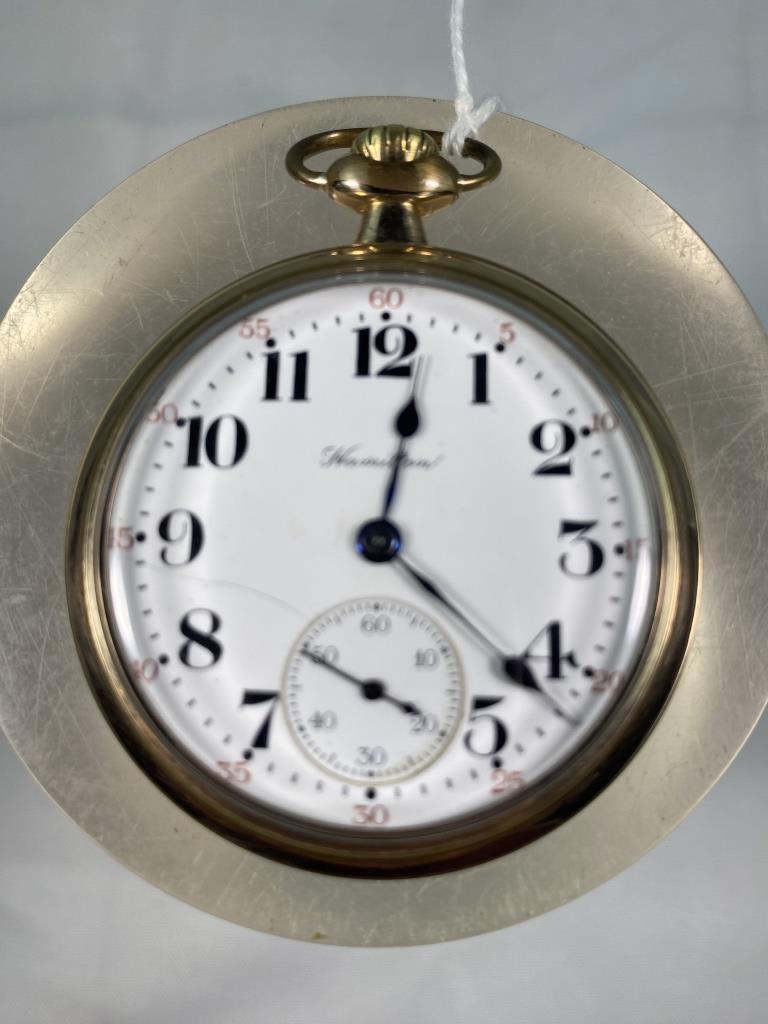 HAMILTON OPEN FACE POCKET WATCH