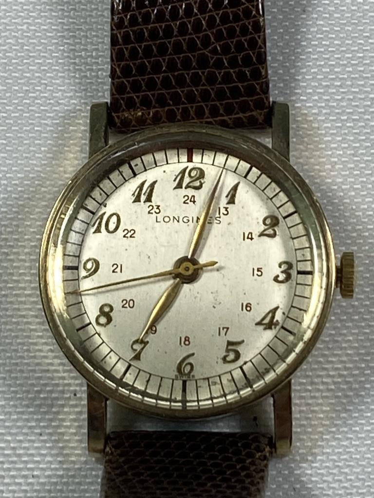 WONDERFUL LONGINES MILITARY STYLE WITH HACK SET