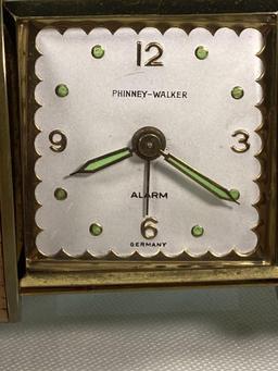 PAIR OF VINTAGE CASED WORKING TRAVEL CLOCKS