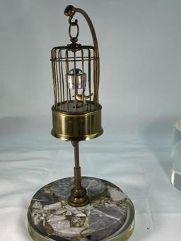 RARE !! VINTAGE!! "BIRD IN CAGE" ORBITAL CLOCK