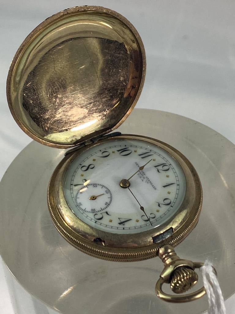 NEW YORK STANDARD HUNTER CASE POCKET WATCH