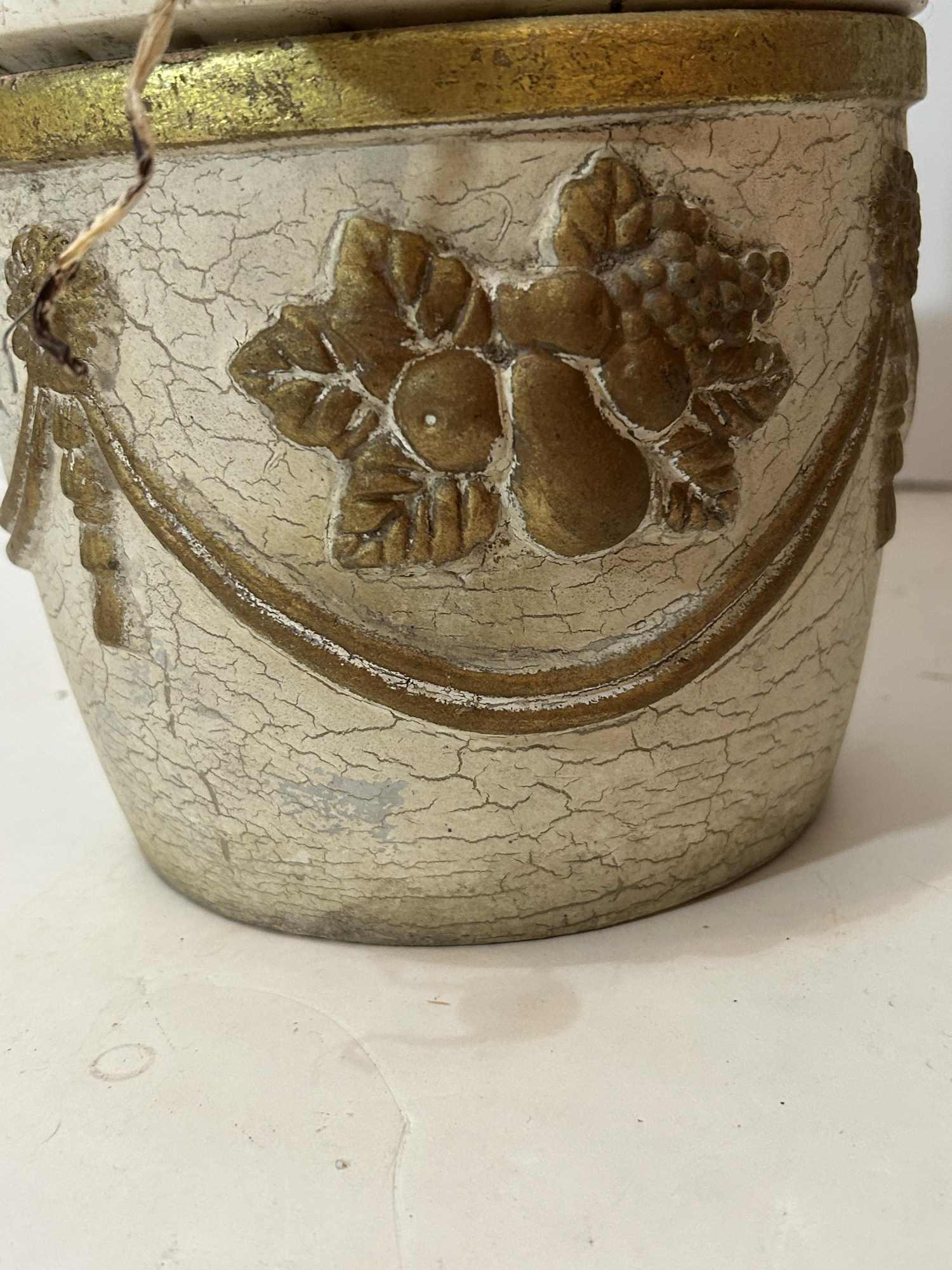 SIX PIECES OF FLORAL AND CONTAINERS