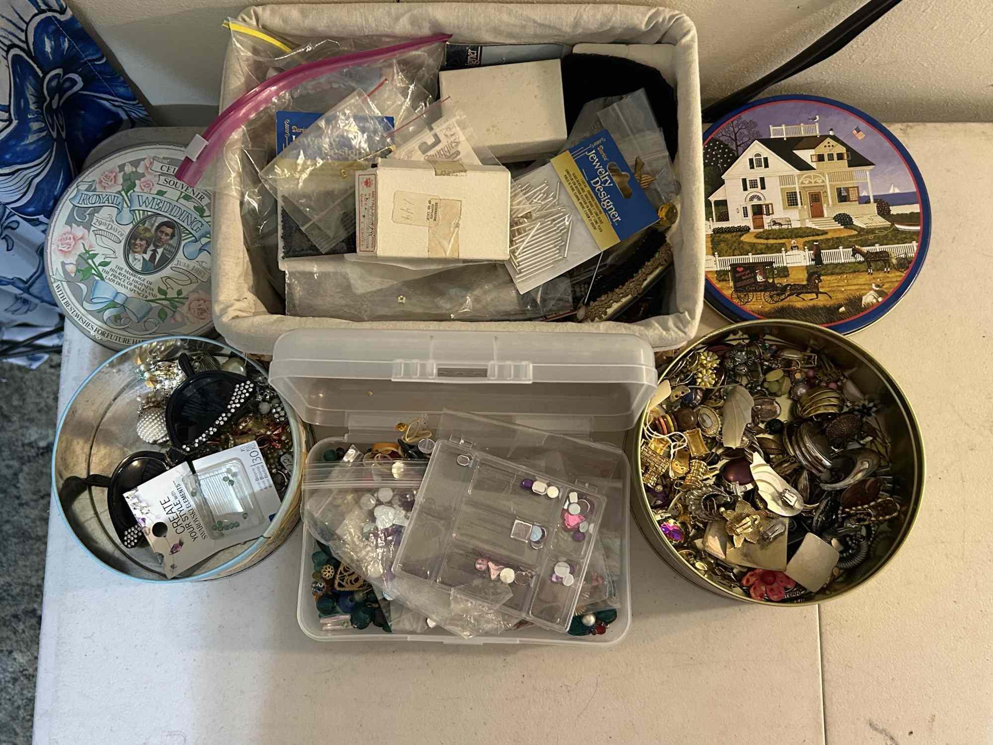 BITS & PIECES - LARGE ASSORT OF JEWELRY ITEMS