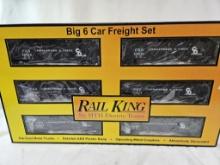 RAIL KING CHESAPEAKE AND OHIO 6 CAR HOPPER SET